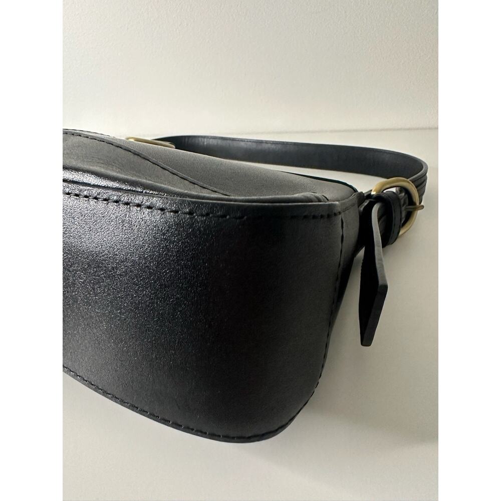 Burberry Black Leather Shoulder Bag Nova Check Lined Gold Hardware Authentic - Picture 7 of 14